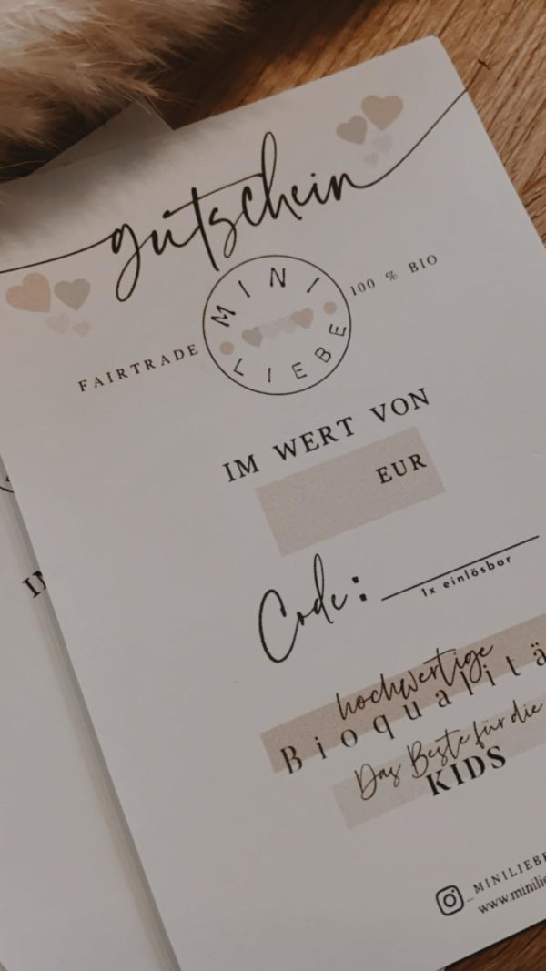 Geschenkgutschein Miniliebe