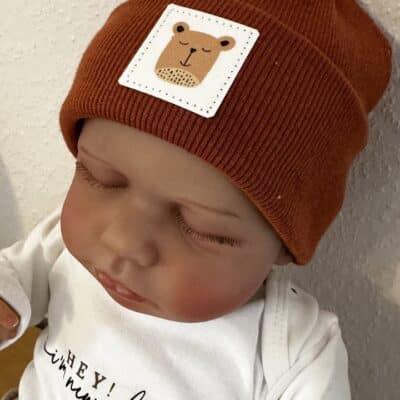Beanies in Rost gerippt