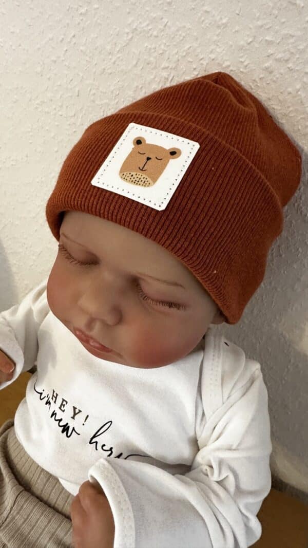 Beanies in Rost gerippt