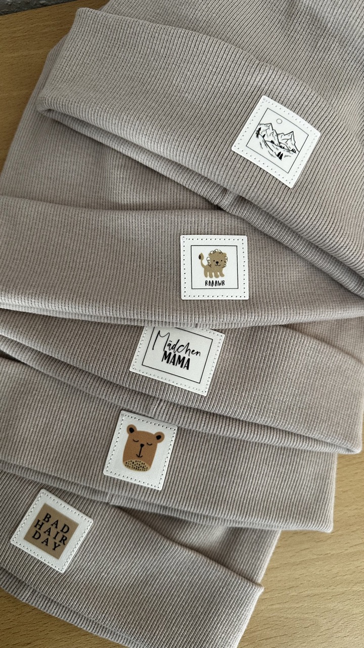 Beanies in Beige gerippt – Bild 3