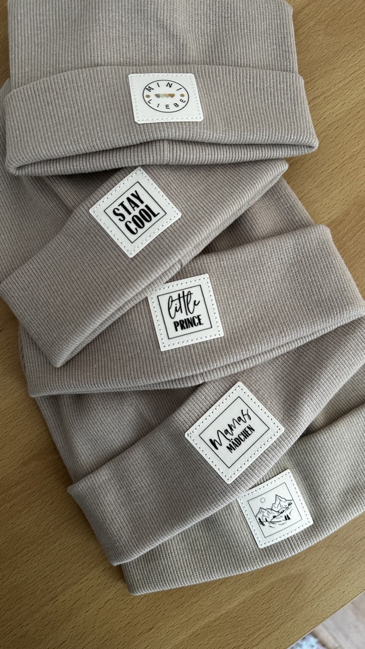 Beanies in Beige gerippt – Bild 4