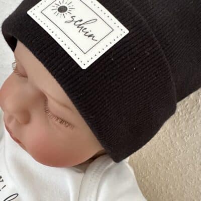 Beanies in Schwarz gerippt