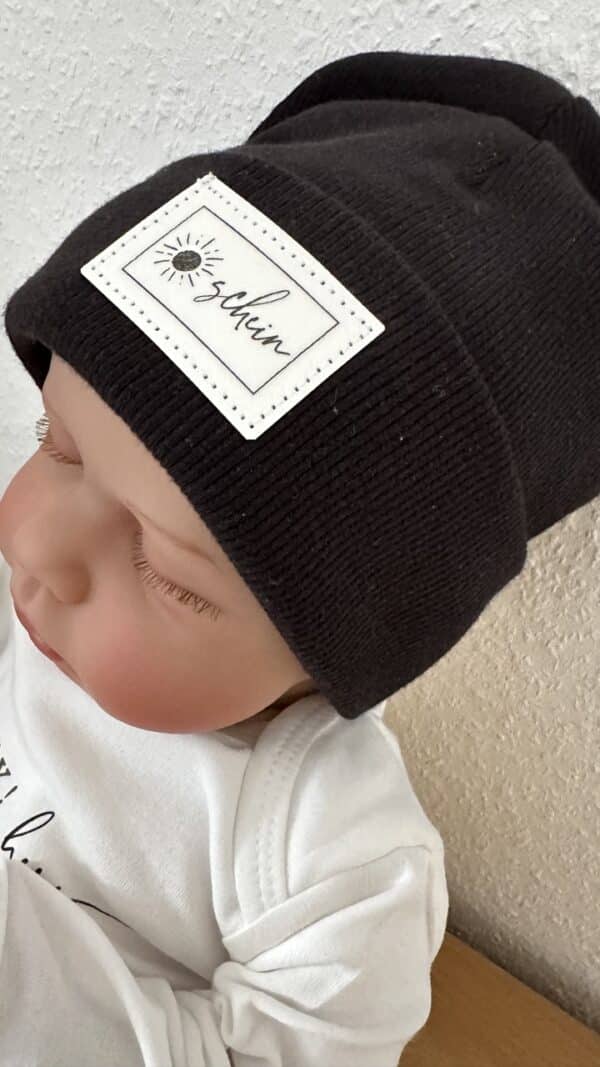 Beanies in Schwarz gerippt