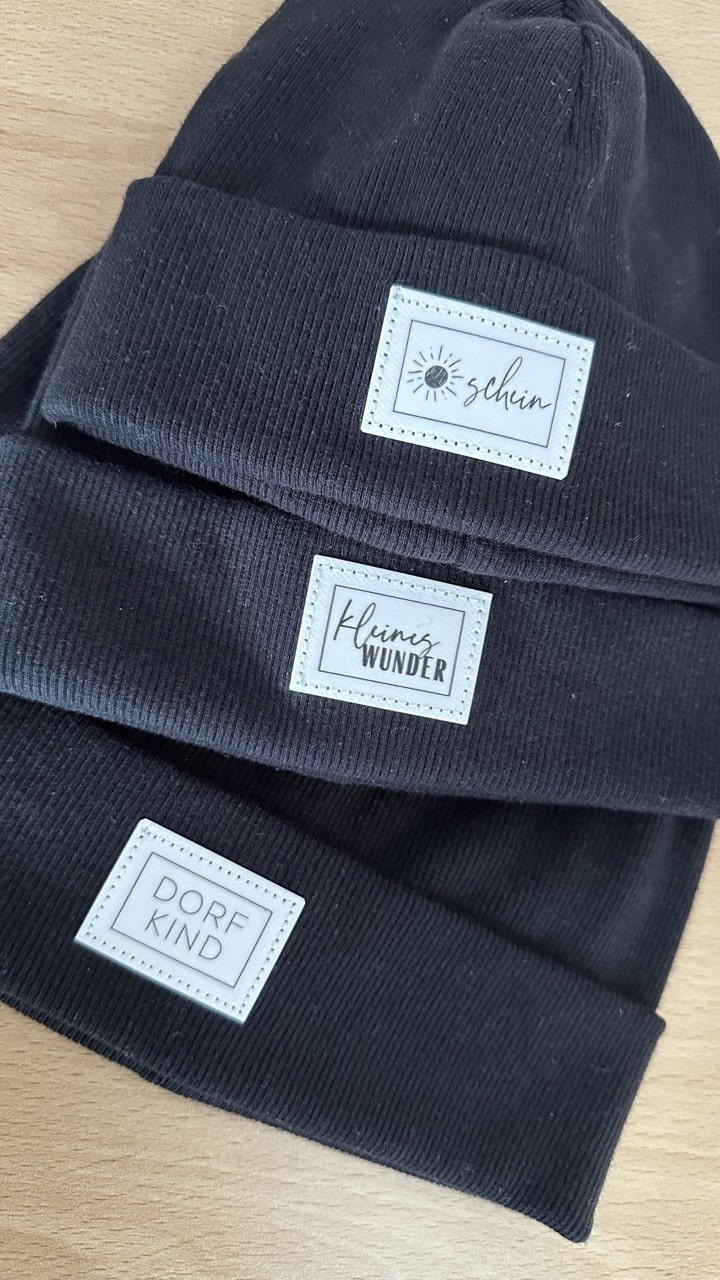 Beanies in Schwarz gerippt – Bild 3