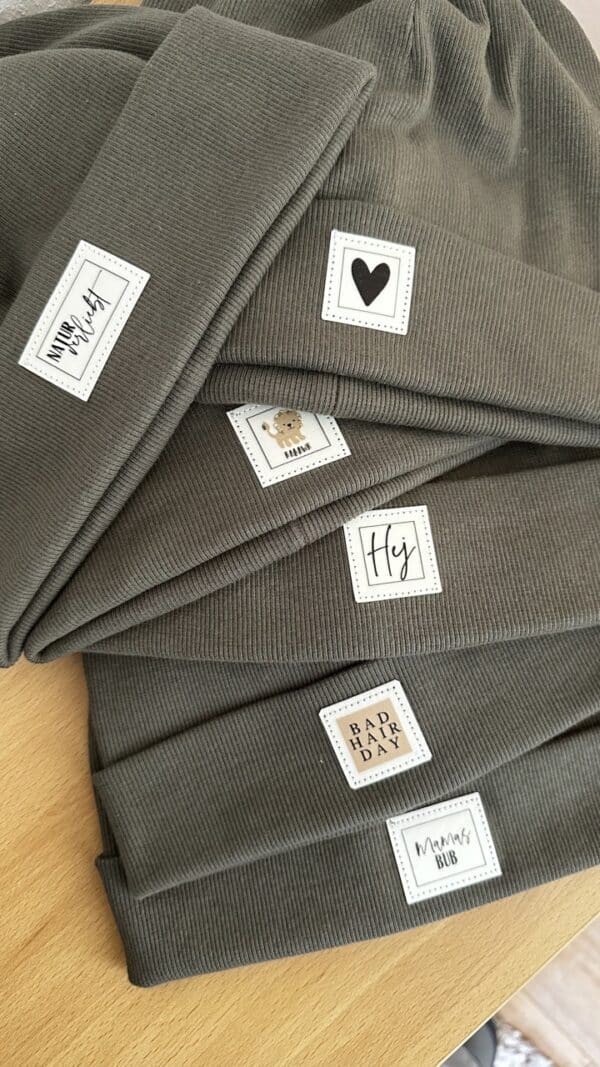 Beanies in Tanne gerippt – Bild 4