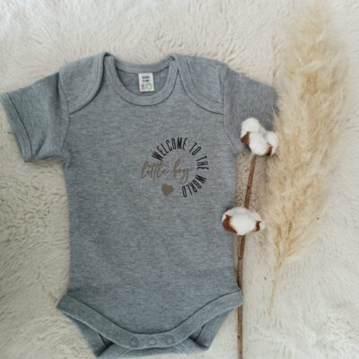kurzarm Body welcome to the world little boy